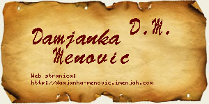 Damjanka Menović vizit kartica